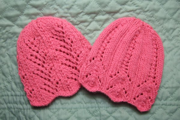Two Lace Baby Hats Baby Clothing Knitted My Patterns
