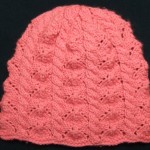 Faceted Lace and Cables Baby Hat
