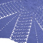 Shell and V-stitch Round Ripple Blanket